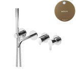 Bruma Leaf Bateria jednouchwytowa wannowo-natryskowa podtynkowa Sunset 1672108SS