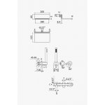 ---Bruma Leaf2 Bateria natryskowa podtynkowa z deszczownicą kaskadową Pure White 1675742PW