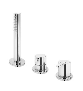 Bruma Leaf Bateria natryskowa stojąca z zestawem prysznicowym Chrom 1675011CR