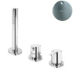 Bruma Leaf Bateria natryskowa stojąca z zestawem prysznicowym Satinox 1675011ST