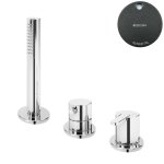 Bruma Leaf Bateria natryskowa stojąca z zestawem prysznicowym Gunmetal 1675011MG