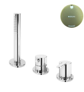 Bruma Leaf Bateria natryskowa stojąca z zestawem prysznicowym Sunrise 1675011SR