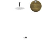 Bruma Leaf Bateria natryskowa podtynkowy z deszczownicą Ø 250 mm Old Brass / Vieux Laiton 1675621LE