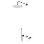 Bruma Leaf Bateria natryskowa podtynkowy z deszczownicą Ø 230 mm i zestawem natryskowym Chrom 1673613CR