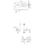 Bruma Leaf2 Bateria natryskowa podtynkowy z deszczownicą ścienną Chrom 1673626CR