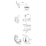 Bruma Leaf Bateria termostatyczna wannowo-natryskowa podtynkowy z deszczownicą Ø 250 mm i wylewką w odpływie Old Brass / Vieux Laiton 1874131LE
