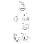 Bruma Leaf Bateria termostatyczna wannowo-natryskowa podtynkowy z deszczownicą sufitową Ø 250 mm i wylewką w odpływie Old Brass / Vieux Laiton 1874231LE