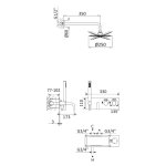 Bruma Leaf Bateria termostatyczna wannowo-natryskowa podtynkowy z deszczownicą Ø 250 mm z wylewką Morning Mist 1876631MM