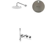 Bruma Leaf Bateria termostatyczna wannowo-natryskowa podtynkowy z deszczownicą Ø 250 mm z wylewką Morning Mist 1876631MM