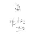 Bruma Leaf Bateria termostatyczna wannowo-natryskowa podtynkowy z deszczownicą sufitową Ø 250 mm z wylewką Pure White 1873931PW