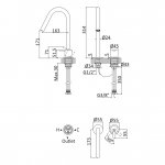 ----Bruma Leaf2 Bateria umywalkowa 2-otworowa bez korka Pure White 1672202PW