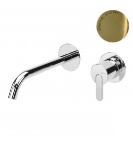 Bruma Leaf Bateria umywalkowa podtynkowa 200 mm Gold PVD 1670119PO