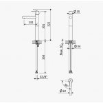 Bruma Leaf2 Bateria umywalkowa jednootworowa bez korka Sunrise PVD 1679002PR