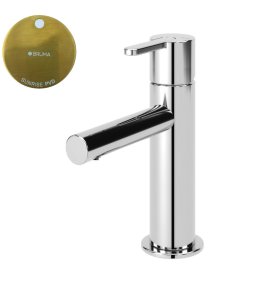 Bruma Leaf Bateria umywalkowa jednootworowa bez korka Sunrise PVD 1670007PR