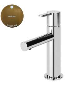 Bruma Leaf Bateria umywalkowa jednootworowa bez korka Sunset PVD 1670007PS