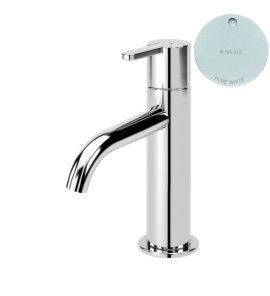 Bruma Leaf Bateria umywalkowa jednootworowa bez korka Pure White 1670011PW