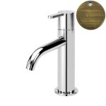 Bruma Leaf Bateria umywalkowa jednootworowa bez korka Old Brass / Vieux Laiton 1670011LE