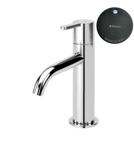 Bruma Leaf Bateria umywalkowa jednootworowa bez korka Gunmelat PVD 1670011GM