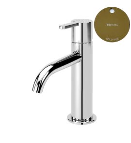 Bruma Leaf Bateria umywalkowa jednootworowa bez korka Gold PVD 1670011PO