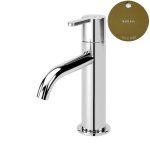 Bruma Leaf Bateria umywalkowa jednootworowa bez korka Gold PVD 1670011PO