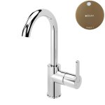 Bruma Leaf Bateria umywalkowa jednootworowa bez korka Sunset 1677101SS