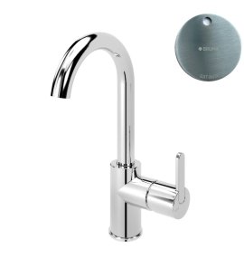 Bruma Leaf Bateria umywalkowa jednootworowa bez korka Satinox 1677101ST