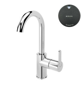 Bruma Leaf Bateria umywalkowa jednootworowa bez korka Gunmetal 1677101MG