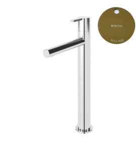 Bruma Leaf Bateria umywalkowa jednootworowa bez korka Gold PVD 1670017PO