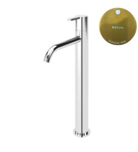 Bruma Leaf Bateria umywalkowa jednootworowa bez korka Sunrise PVD 1670020PR