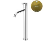 Bruma Leaf Bateria umywalkowa jednootworowa bez korka Sunrise PVD 1670020PR