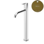 Bruma Leaf Bateria umywalkowa jednootworowa bez korka Gold PVD 1670020PO