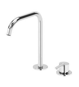 Bruma Leaf Bateria umywalkowa 2-otworowa bez korka, montowana na blacie Chrom 1670024CR