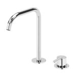 Bruma Leaf Bateria umywalkowa 2-otworowa bez korka, montowana na blacie Chrom 1670024CR