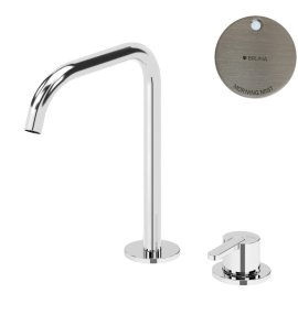 Bruma Leaf Bateria umywalkowa 2-otworowa bez korka, montowana na blacie Morning Mist 1670024MM