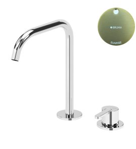 Bruma Leaf Bateria umywalkowa 2-otworowa bez korka, montowana na blacie Sunrise 1670024SR