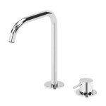 Bruma Leaf2 Bateria umywalkowa 2-otworowa bez korka, montowana na blacie Chrom 1670025CR