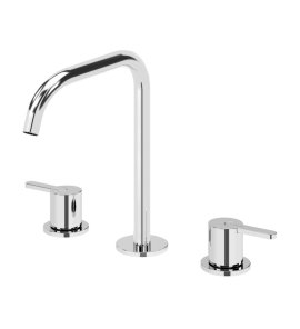 Bruma Leaf Bateria umywalkowa 3-otworowa bez korka, montowana na blacie Chrom 1670028CR