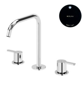 Bruma Leaf Bateria umywalkowa 3-otworowa bez korka, montowana na blacie Night Sky 1670028NS