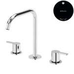 Bruma Leaf Bateria umywalkowa 3-otworowa bez korka, montowana na blacie Night Sky 1670028NS