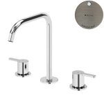 Bruma Leaf Bateria umywalkowa 3-otworowa bez korka, montowana na blacie Morning Mist 1670028MM