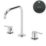 Bruma Leaf Bateria umywalkowa 3-otworowa bez korka, montowana na blacie Gunmetal 1670028MG