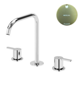 Bruma Leaf Bateria umywalkowa 3-otworowa bez korka, montowana na blacie Sunrise 1670028SR