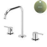 Bruma Leaf Bateria umywalkowa 3-otworowa bez korka, montowana na blacie Sunrise 1670028SR