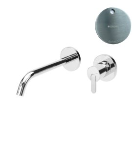 Bruma Leaf Bateria umywalkowa podtynkowa 200 mm Satinox 1670119ST