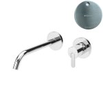 Bruma Leaf Bateria umywalkowa podtynkowa 200 mm Satinox 1670119ST