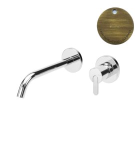 Bruma Leaf Bateria umywalkowa podtynkowa 200 mm Old Brass / Vieux Laiton 1670119LE