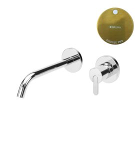 Bruma Leaf Bateria umywalkowa podtynkowa 200 mm Sunrise PVD 1670119PR