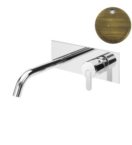 Bruma Leaf Bateria umywalkowa podtynkowa 200 mm Old Brass / Vieux Laiton 1670127LE