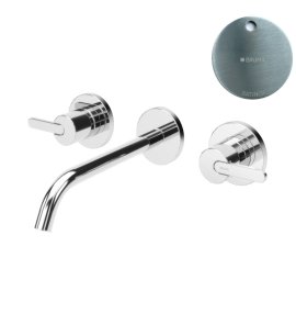 Bruma Leaf Bateria umywalkowa podtynkowa 200 mm Satinox 1670117ST