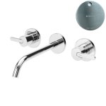 Bruma Leaf Bateria umywalkowa podtynkowa 200 mm Satinox 1670117ST